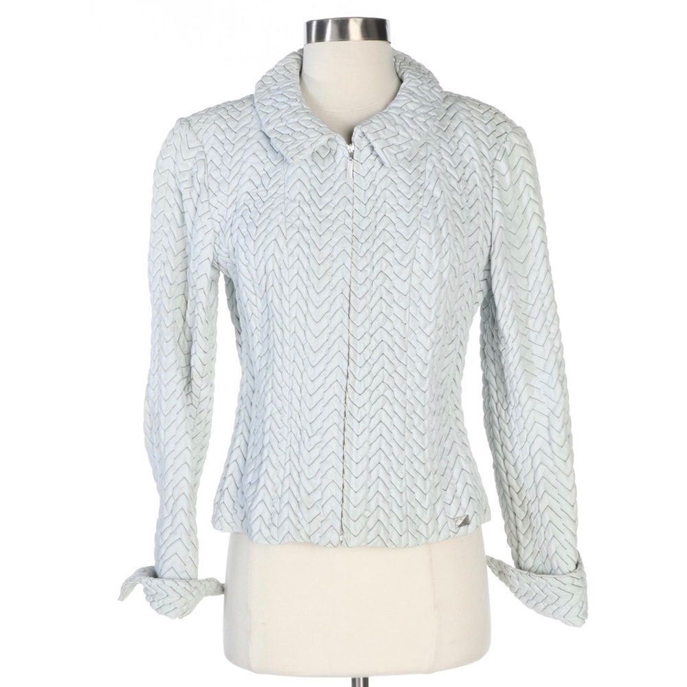 Chanel Chevron Quilted Leather Jacket.
